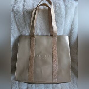 Jimmy Choo Gold and Cream Tote Bag